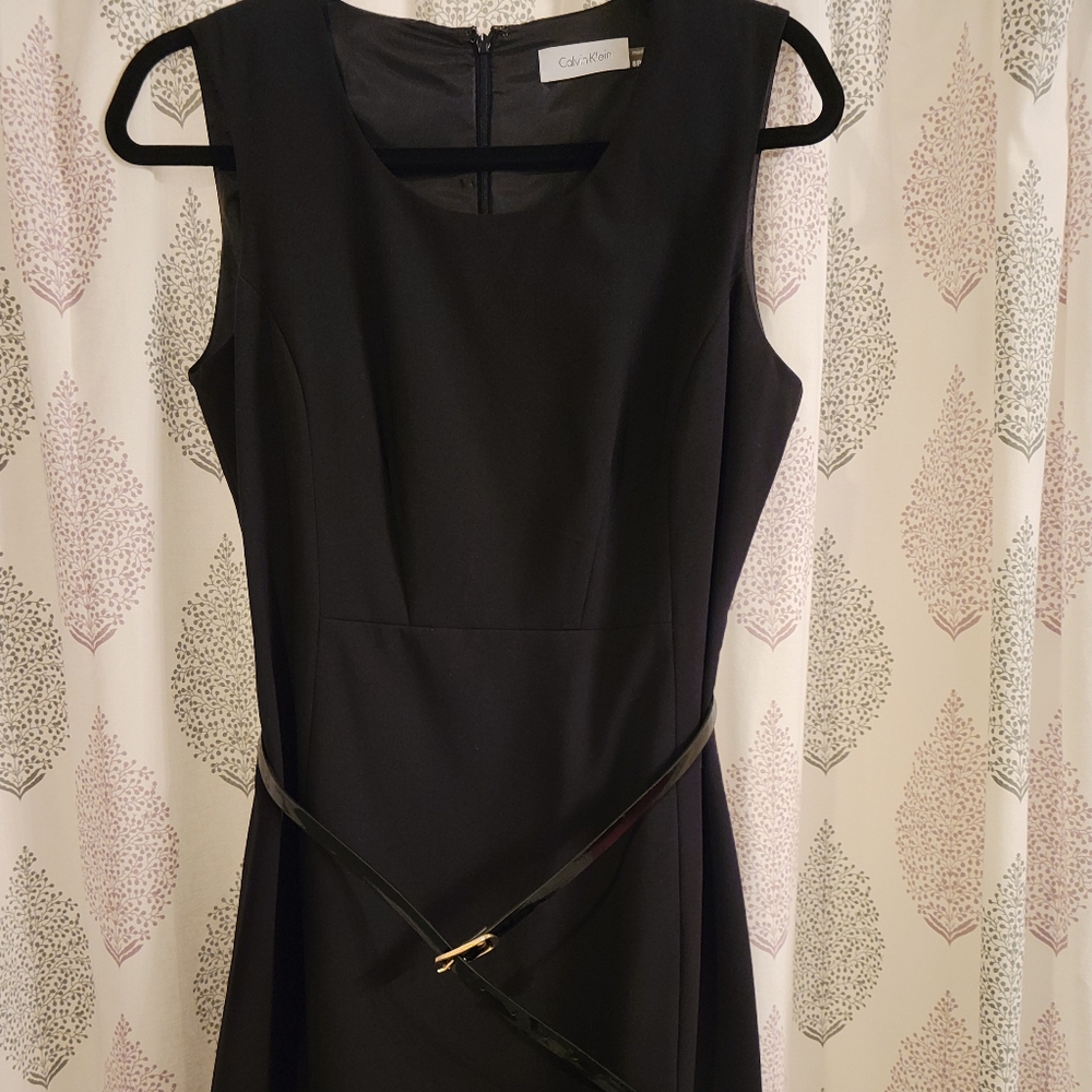 118. Calvin Klein belted dress